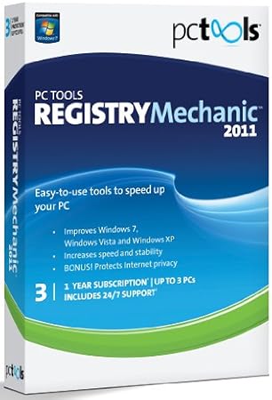 PC Tools Registry Mechanic 2011, 3 Computers, 1 Year Subscription (PC)