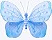 51pkianZHfL. SL75  18 Blue Shimmer Butterfly nylon hanging ceiling wall baby nursery room wedding decor decoration