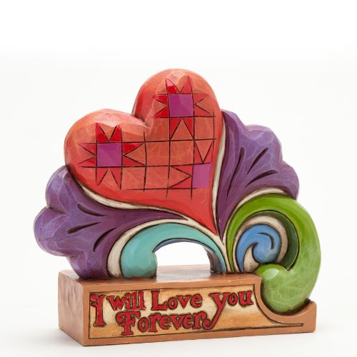 Jim Shore Heartwood Creek Love Blooms Forever Heart Valentines Figurine