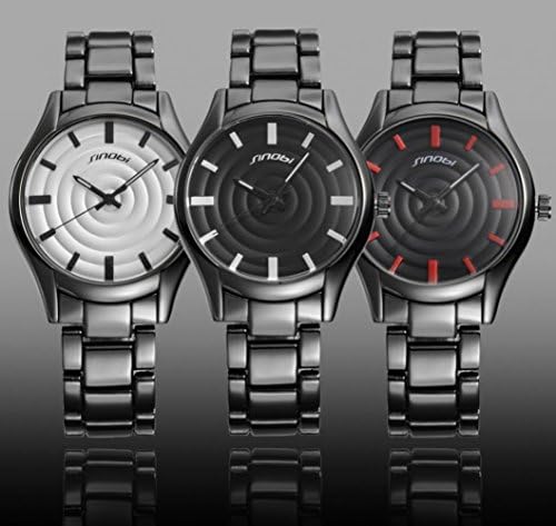 SunShine Day New Design Fashion Sinobi Watches Black Stainless Steel Quartz Men Fashion Casual Wristwatch Women'S Elegant Watch Lover Watch