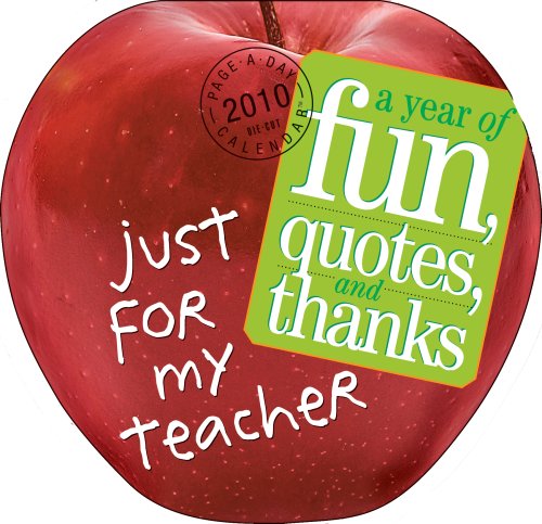 Just for My Teacher Diecut Calendar 2010