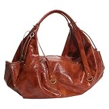 Earth Axxessories Oversized Patent Hobo (Camel)