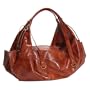 Earth Axxessories Oversized Patent Hobo - Camel