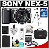 Sony Alpha NEX-5 Digital Camera Body & E 18-55mm OSS Lens (Black) with 16GB ....