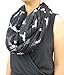 Lina & Lily Labrador Dog Print Women's Infinity Scarf Lightweight, Gift for Dog Lover (Black/White)