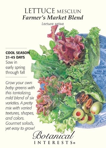 Farmer's Market Blend Mesclun Lettuce Seeds - 1.5 grams Farmer's Market Blend Mesclun Lettuce Seeds - 1.5 grams