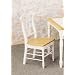 Set of 2 White Napoleon Style Dining Chairs