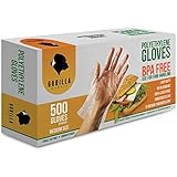500 BPA Free Disposable Poly PE Gloves Medium, Food Grade