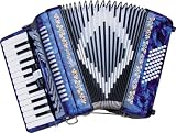 Product details for SofiaMari SM-2648 Piano Accordion, Red Pearl