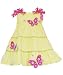Rare Editions Girls 2T-6x Yellow Pink Butterfly Applique Seersucker Dress, 5