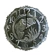 Big Bass Black and Burnished Steel Wall Clock (12 inch)