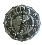 Big Bass Black and Burnished Steel Wall Clock (18 inch)