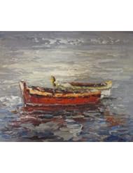 Oil Painting on Stretched Canvas 8x10- Canoes