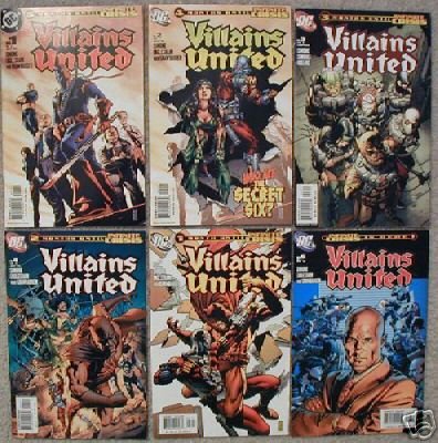 Villians United issues 1-6 (Villans United #1-6 (The entire min-series) ALL FIRST PRINTINGS!)