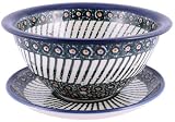Polish Pottery Berry Bowl 4 1/4 H x 7 3/4 Diameter