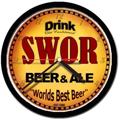SWOR beer and ale cerveza wall clock