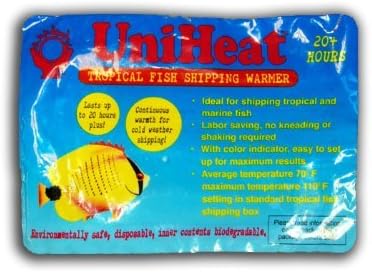 Uniheat Shipping Warmer 20+ Hours, 8 Pack >Plus!< 1-10"x18" Shipping Bag, 20+ Hour Warmth to Ship Live Coral, Sm. Pets, Fish, Insects, Reptiles, Etc.