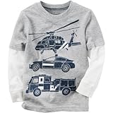カーターズ Carter's/ ロングスリーブ レイヤールック レスキュー カー グラフィック ティ トップス長袖Tシャツ 2歳【並行輸入】