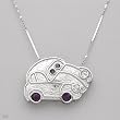 Necklace With 0.85ctw Precious Stones - Genuine Amethysts and Topazes Made of 925 Sterling silver. Total item weight 6.5g Length 16in