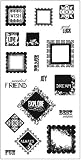 Fiskars 01-004658 4-Inch-by-8-Inch Coordinating Squeeze Punch Stamps, Squarely Sentimental