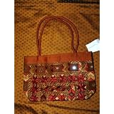 Womens Sari Handbag Choclate Brown Bollywood Purse
