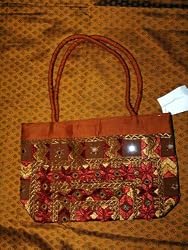 Womens Sari Handbag Choclate Brown Bollywood Purse
