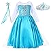 Snow Queen Princess Elsa Dress Up Costume With Accessories Toddler Little Girls 3t 4t 3-4 Years (105cm)