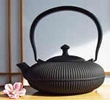 Tetsubin Cast Iron Zen Mountain black teapot kettle 0.8 litre Japanese style