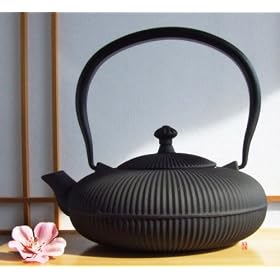 Tetsubin Cast Iron Zen Mountain black teapot kettle 0.8 litre Japanese style