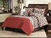 Sanders Home Collection Anya Designer 8-Piece Decorative Comforter Bedding Set Queen Size, Brown