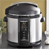Cuisinart CPC-600 1000-Watt 6-Quart Electric Pressure Cooker, Brushed Stainless and Matte Black