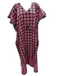 Pink Long Kaftan Dress Lounger Wear Cotton Caftan Dress
