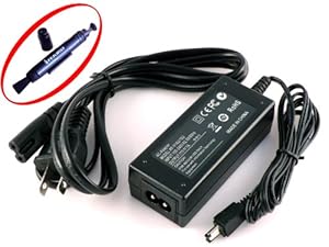 iTEKIRO AC Adapter Power Supply Cord for JVC GR-SXM260U GR-SXM260US GR-SXM265 GR-SXM265U GR-SXM265US GR-SXM30 GR-SXM37 GR-SXM37UC GR-SXM37US GR-SXM38 Video Cameras Camcorders + iTEKIRO Lens Cleaning Pen
