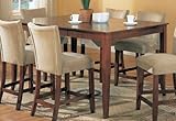 Counter Height Dining Table Contemporary Style Cherry Finish