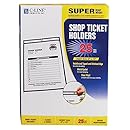 C-Line Stitched Shop Ticket Holders, Both Sides Clear, 9 x 12 Inches, 25 per Box (46912)