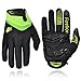 FIRELION Men/Women Bicycle Cycling Gloves, Full-Finger Anti-Skid Shock-Absorbing Outdoor MTB Downhill Off Road Gloves for Racing, Touch-Screen Sports Bike Protective Gloves