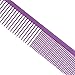 Master Grooming Tools Purple Greyhound Combs  -  European-Style Combs for Grooming Dogs - Face/Finishing, 71/2