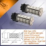 High Power LED Bulbs (360-degree view / 30x 0.2W) - Pair (3156 Type, Amber)