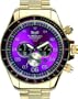 Vestal Men's ZEP016 ZR-3 Chronograph Gold-tone Purple Dial Watch