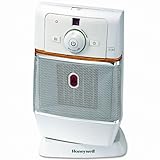 Honeywell Products - Honeywell - 1500W Oscillating Ceramic Heater, 7-1/4 x 9-1/8 x 13-7/8, Chrome/Gray - Sold As 1 Each - Provides comfort throughout the entire room. - Easy-touch, turn-and-set electronic controls feature a programmable electronic thermostat that can be set between 45º and 80º Fahrenheit. - Temperature display is easy to read. - Programmable electronic thermostat that can be set between 45º and 80º Fahrenheit. - Two heat settings.