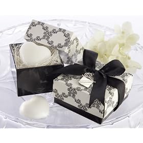  Sweet Heart inch Heart-Shaped Scented Soap with Kate Aspen Signature Charm - Baby Shower Gifts & Wedding Favors (Set of 24)