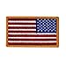 Reverse American Flag Patch USA Military Shoulder Embroidered Iron On Applique