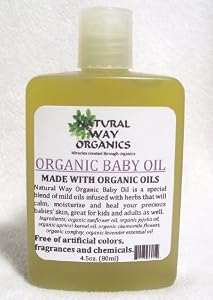 Organic Baby Oil 4.5 oz. (132ml)