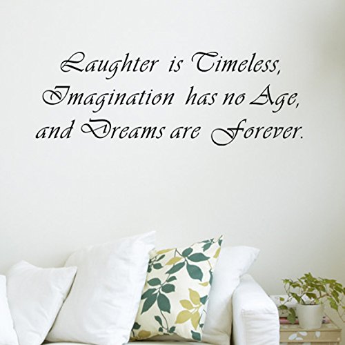 Pop Decors WL-0066-Va Inspirational Quote Wall Decal, Laughter is Timeless