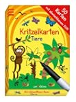 Kritzelkarten Tiere: mit abwischbarem...