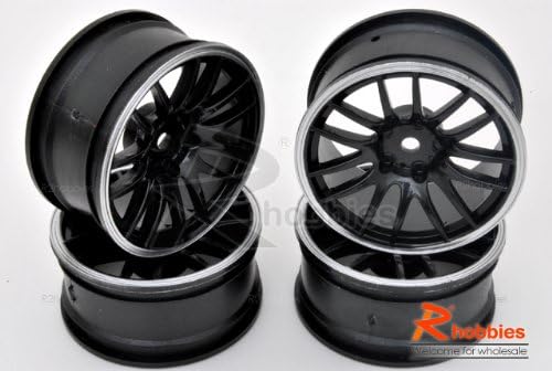 1/10 RC R/c Racing Touring DRIFT Car 14 Spoke Sporty Wheels Rims 4pcs S/B