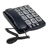 Topcom - Titan 100 - T&eacute;l&eacute;phone filaire - M&eacute;moire 10 num&eacute;ros directs - Ecran LCD - Touches extra-larges - Affichage dernier num&eacute;ro - R&eacute;glage volume - Compatible appareil auditif