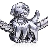 Pandora Style Antique Dog Bead Fits Pandora Charms / Beads