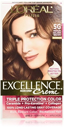 L'Oreal Paris Excellence Creme Triple Protection Color 5G Medium Golden Brown/Warmer