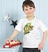 Mini Boys Pure Cotton Short Sleeve Space Print T Shirt